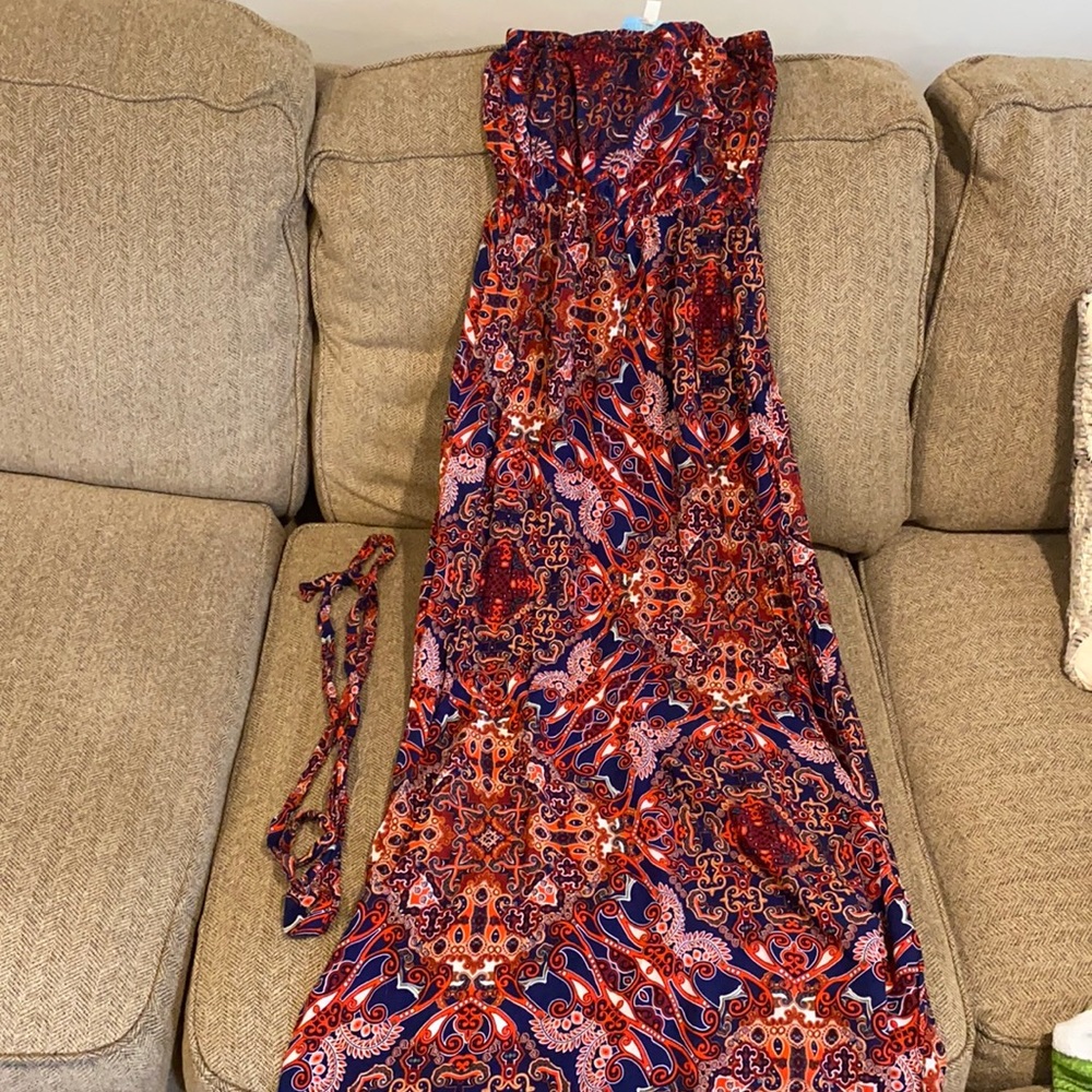 Boho maxi dress size small